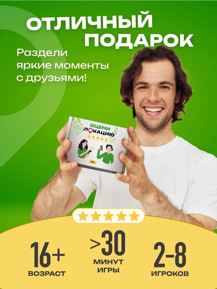 Настольная игра карточная Оцени Локацию для компаний вечеринок