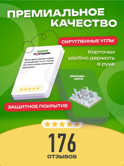 Настольная игра карточная Оцени Локацию для компаний вечеринок